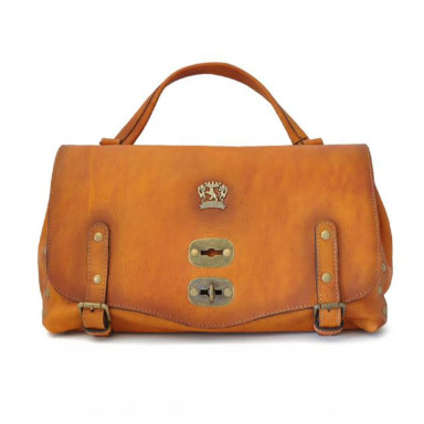 Pratesi BCO162/G - Woman Bag Castell'Azzara in cow leather Bruce Cognac