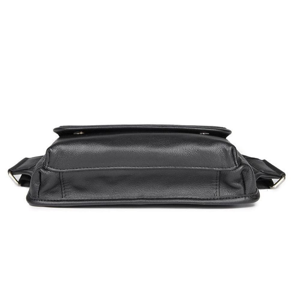 Genuine leather belt bag 3019A, black