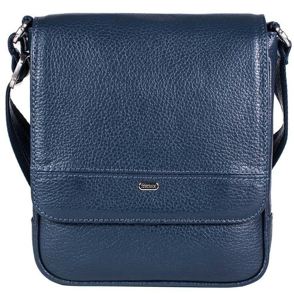 Барсетка м'яка шкіряна DESISAN 417-315 синій флотар