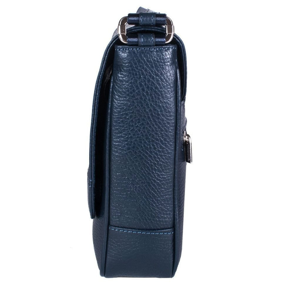 Барсетка м'яка шкіряна DESISAN 417-315 синій флотар