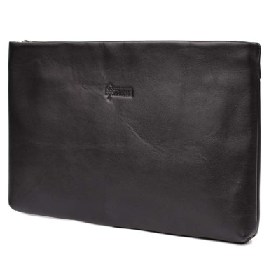 Leather clutch for men TARWA GA-0019-4lx black with a loop on the hand