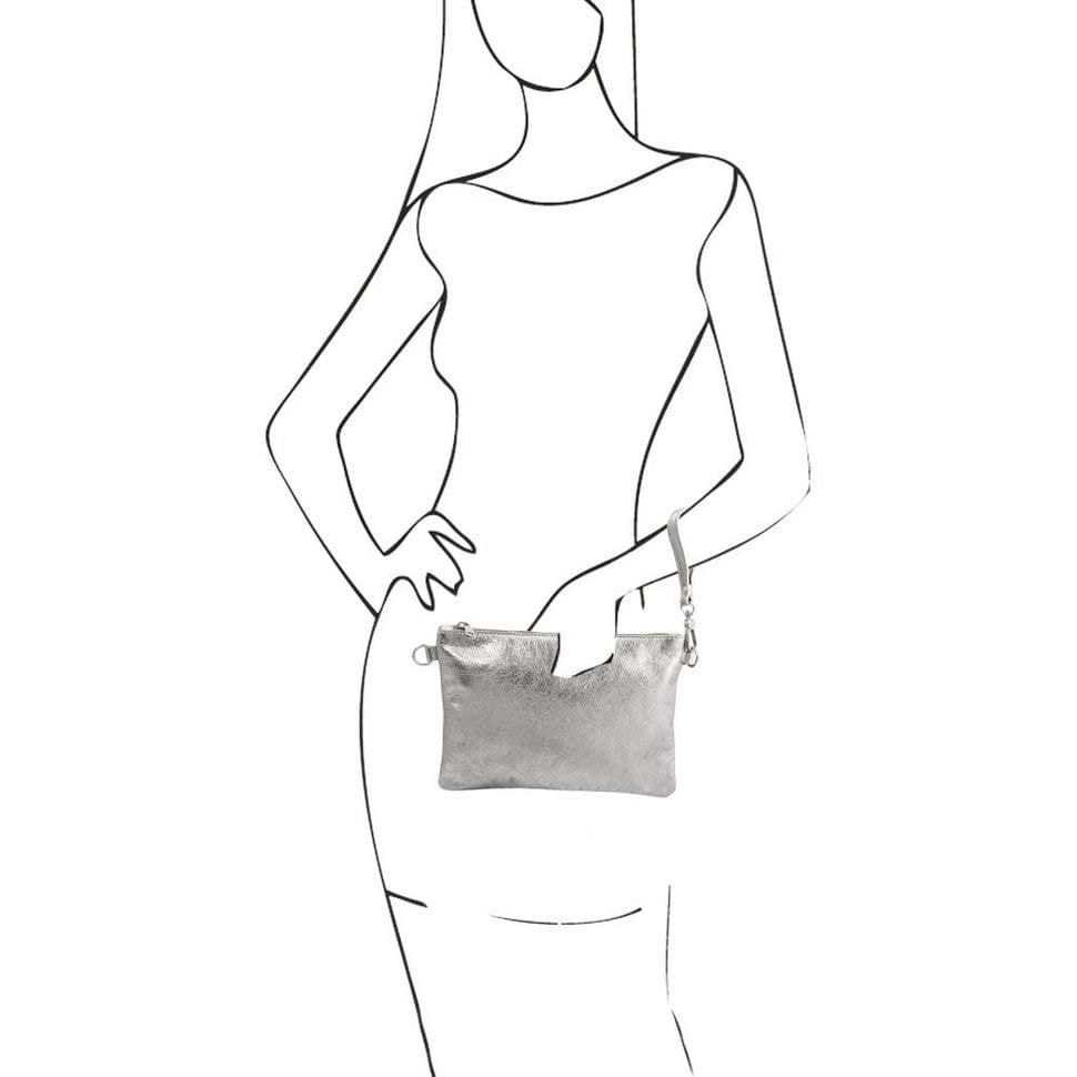 Сумка TL Bag Металевий м'який шкіряний клатч TL141988