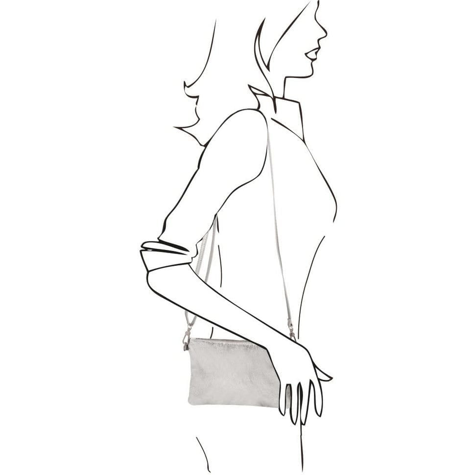 Сумка TL Bag Металевий м'який шкіряний клатч TL141988