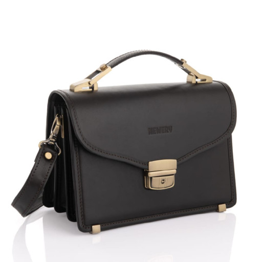 Ділова шкіряна барсетка на три відділення Newery N304GC