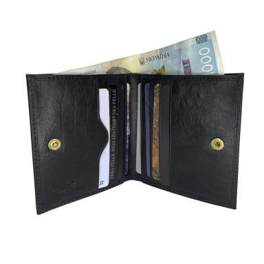 Leather wallet Italico 1619 nero black
