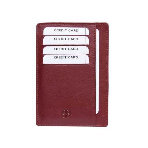 Кредитниця шкіряна Cortina 5001 rosso червоний