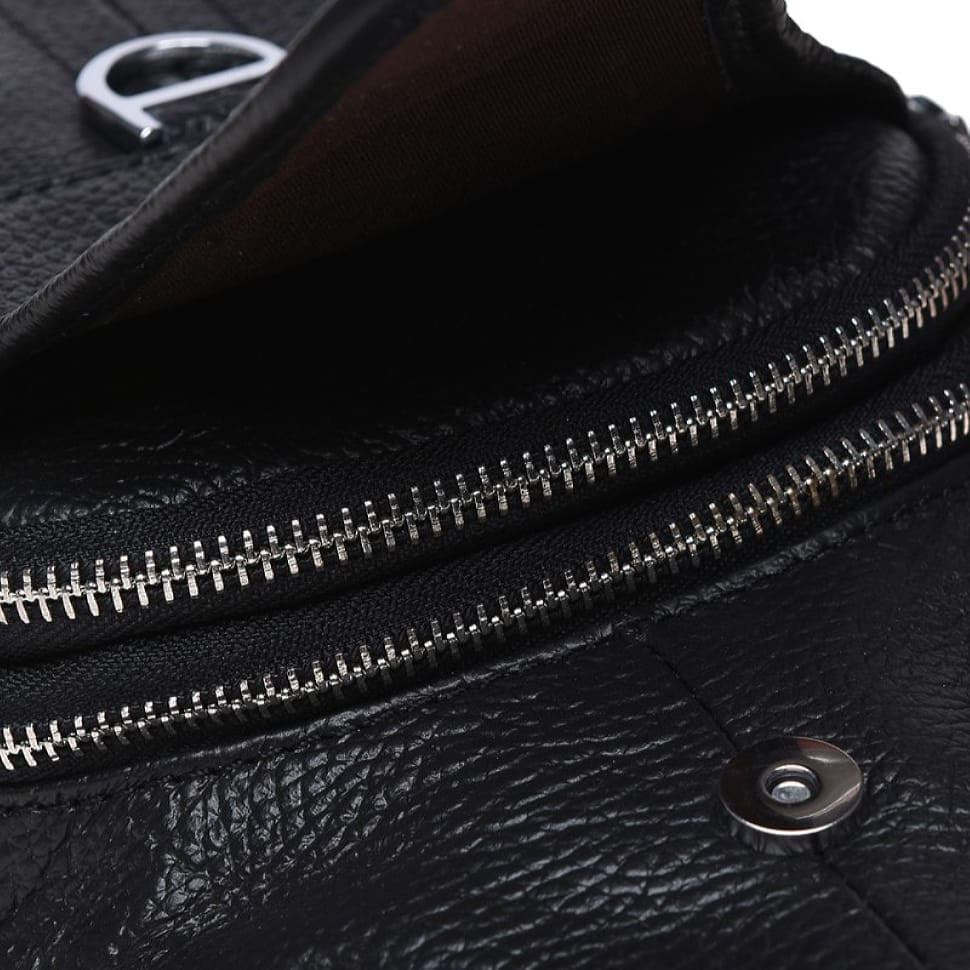 Mужской кожаный рюкзак через плечо Borsa Leather K1202-black