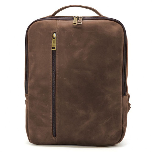Шкіряний коричневий рюкзак TARWA RC-7287-3md кінська шкіра