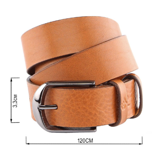 Ремінь чоловічий Італії GRANDE PELLE 00244 Рудий