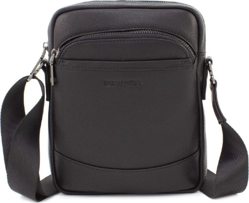 Чоловічий шкіряний месенджер із двома відділеннями Marco Coverna 8035 Black