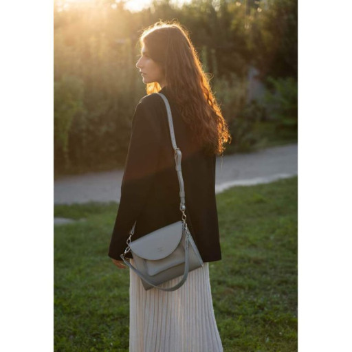 Жіноча шкіряна сумка Liv сіра