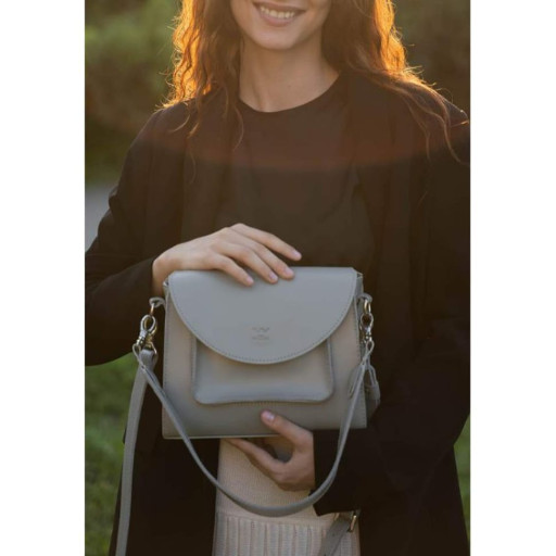 Жіноча шкіряна сумка Liv сіра
