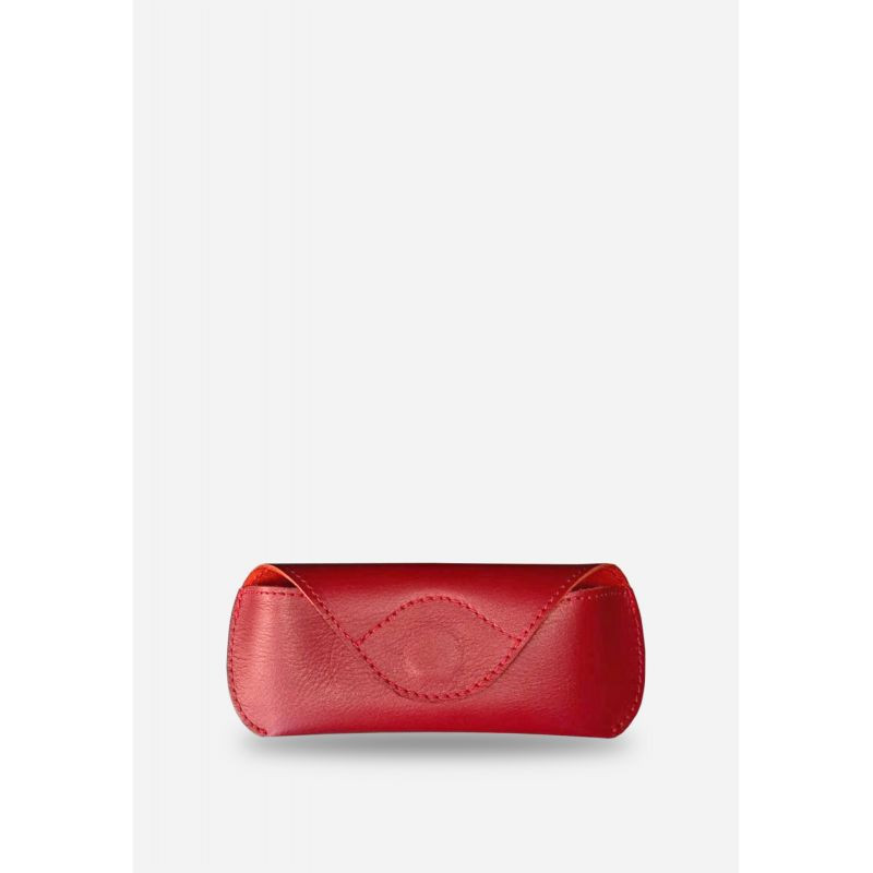 Шкіряний чохол для окулярів з клапаном на магніті Wings Червоний