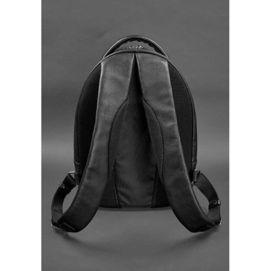 Leather backpack black crust