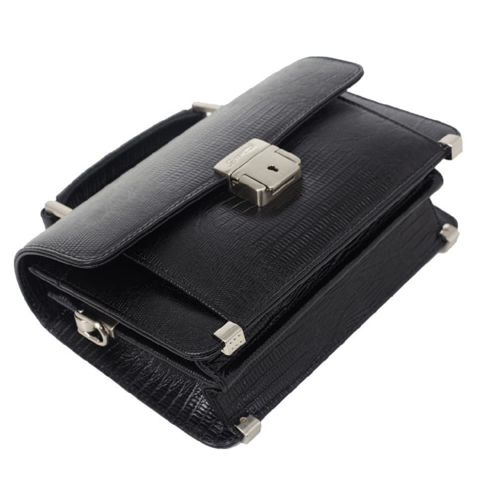 Барсетка шкіряна Desisan 1276-143 чорний лазер