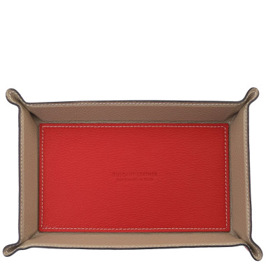 Leather valet tray