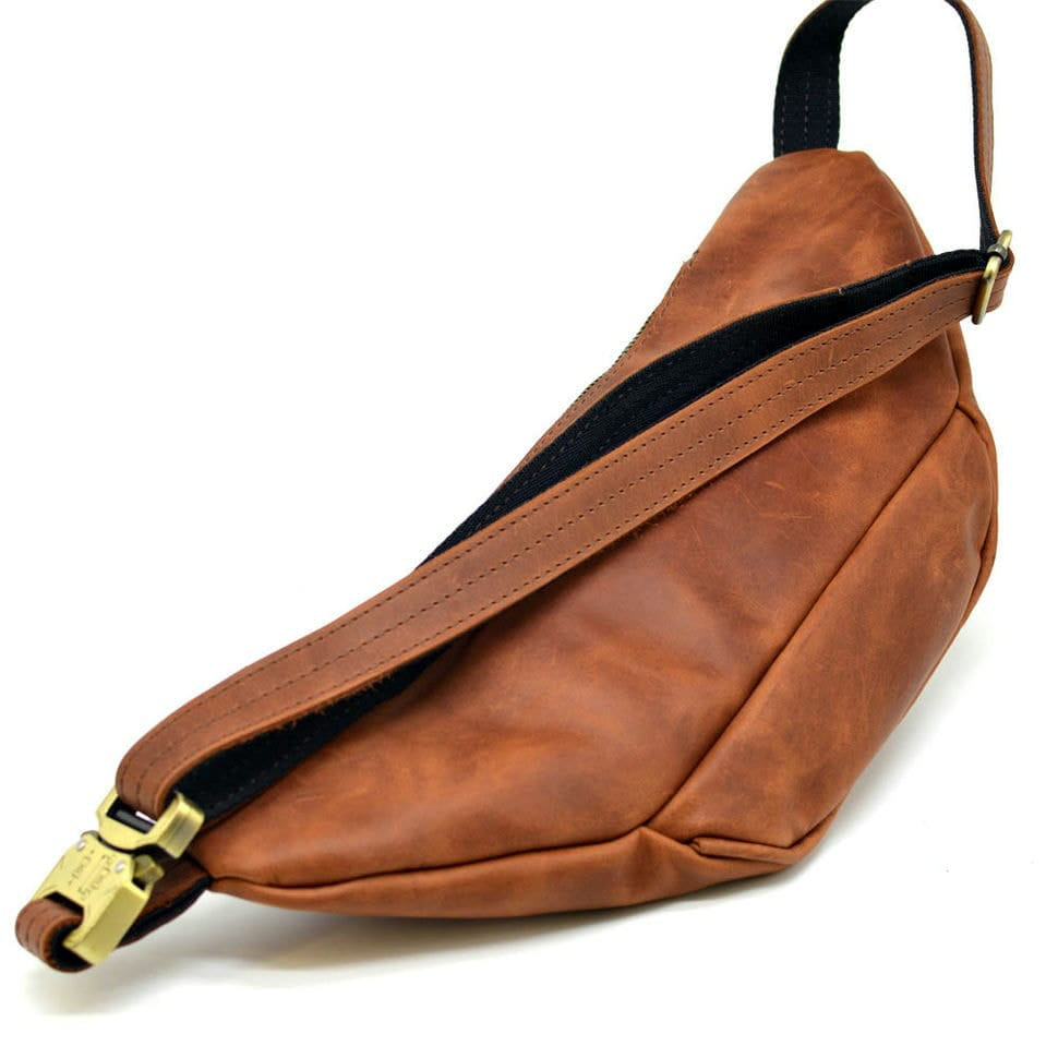 Сумка на пояс RB-3036-4lx з натуральної коричневої шкіри від бренду Tarwa