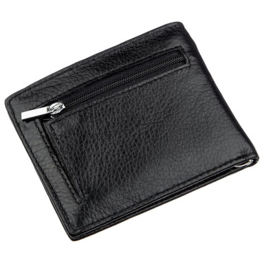 Компактный мужской кошелек с зажимом ST Leather 18837 Черный