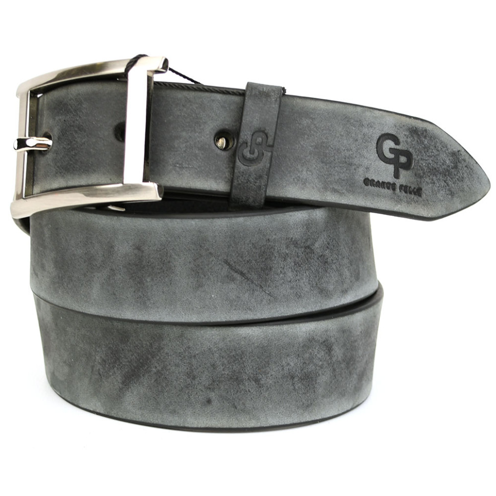 Affari 35mm leather belt, rubbed Grande Pelle 336201100 marble