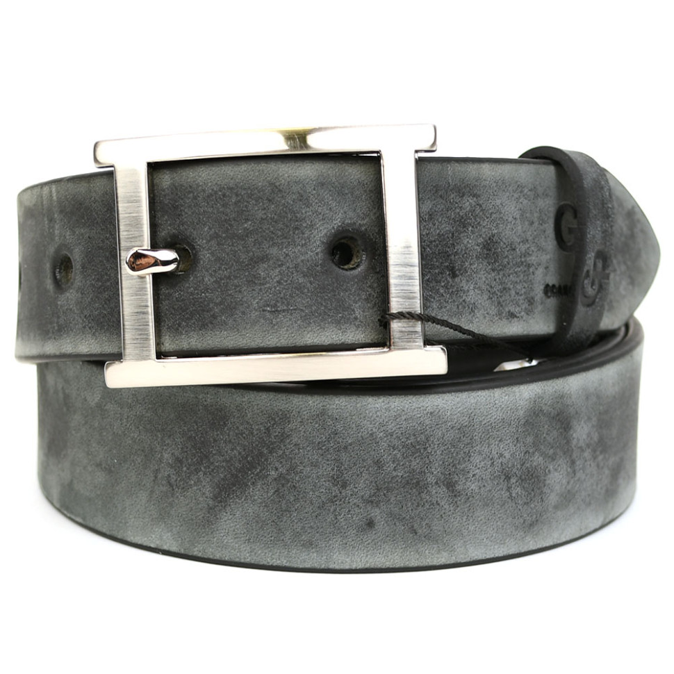 Affari 35mm leather belt, rubbed Grande Pelle 336201100 marble