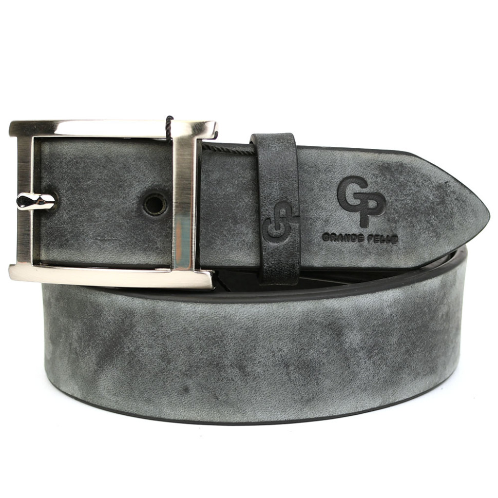 Affari 35mm leather belt, rubbed Grande Pelle 336201100 marble