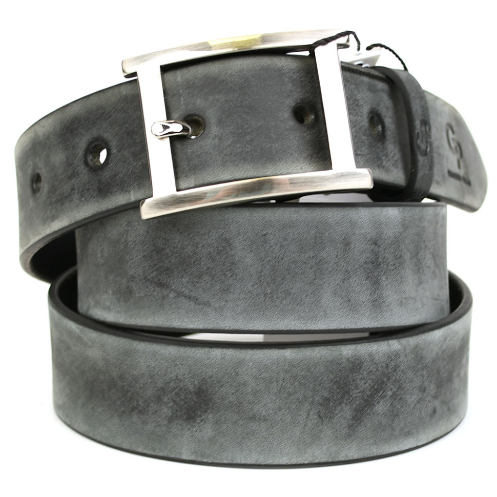 Affari 35mm leather belt, rubbed Grande Pelle 336201100 marble