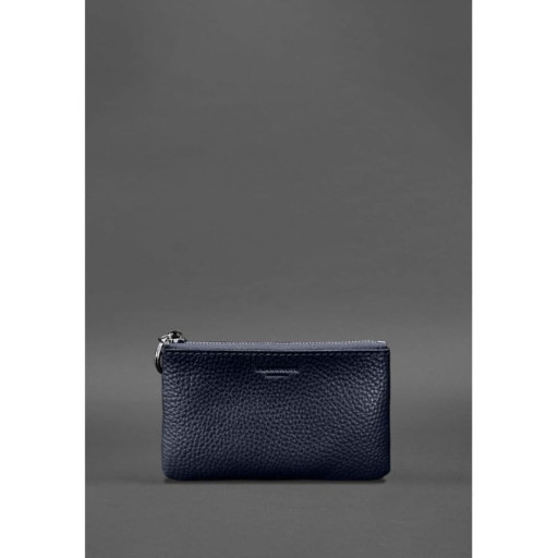 Шкіряна монетниця /міні-косметичка 3.0 синя флотар