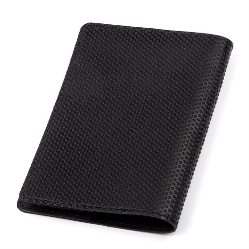 Обкладинка на паспорт Shvigel 13931 шкіряна Чорна