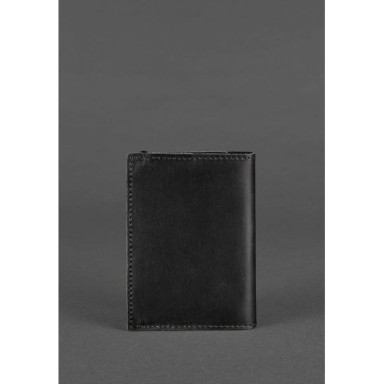 Leather Passport Cover 1.0 Black Crazy Horse