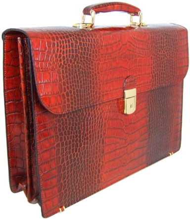 Pratesi KCO387 - Donatello King Briefcase in cow leather King Cognac