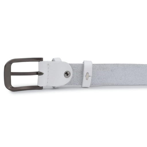 Жіночий ремінь із натуральної шкіри Vintage 20779 Білий