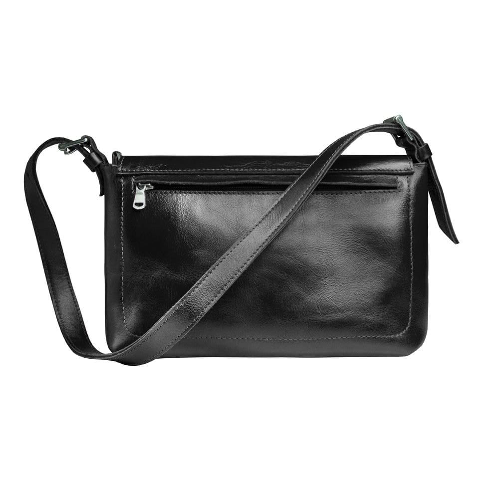 Жіноча сумка Grande Pelle 270х180х70 мм глянцева шкіра чорний