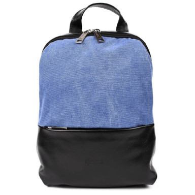 Mens sling chest bag made of leather and canvas TARWA GAk-1905-3md