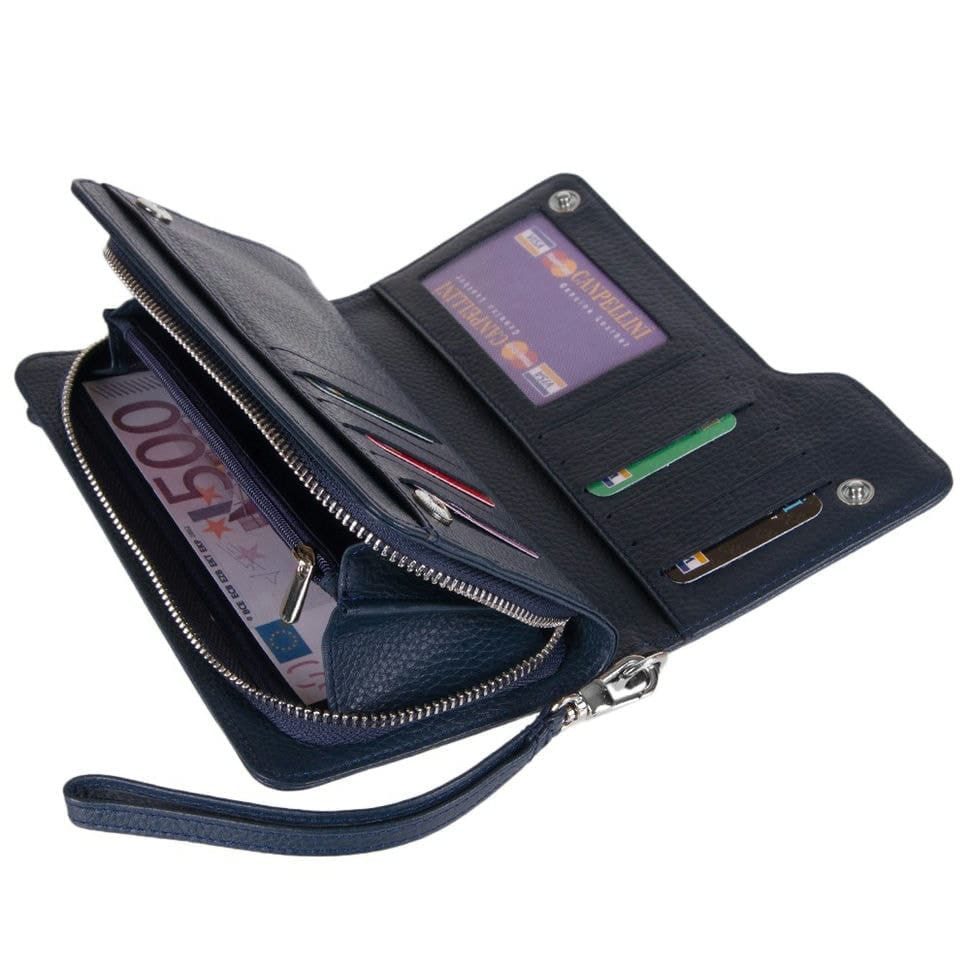 Гаманець жіночий шкіряний CANPEL 708-241 синій флотар