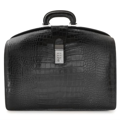 Pratesi KNE120/B - Brunelleschi Bold King Briefcase for Laptop in cow leather King Black