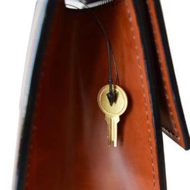 Pratesi RNE299/22 - Artemisia 299/22 Small Lady Bag in cow leather Artemisia Radica Black