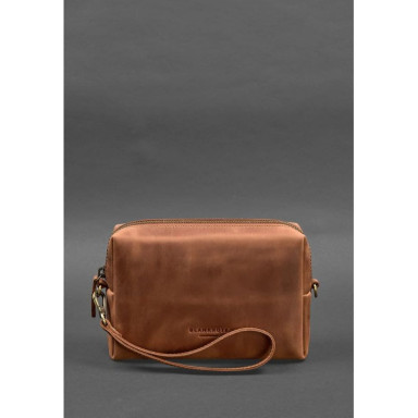 Leather cosmetic bag 3.0 Light brown Crazy Horse