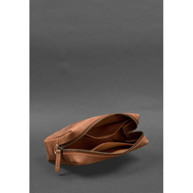 Leather cosmetic bag 3.0 Light brown Crazy Horse