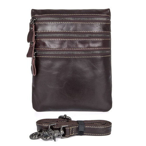 Чоловіча сумка на плече, коричнева повсякденна JD1034Q