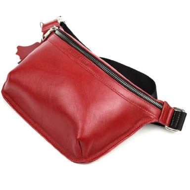 Leather waist bag Grande Pelle 743660 red