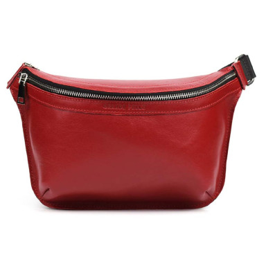 Leather waist bag Grande Pelle 743660 red