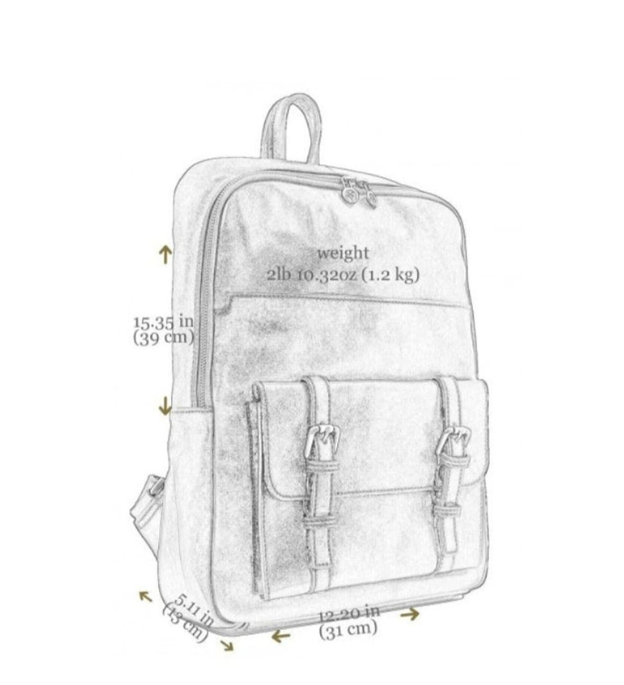 Womens Leather Backpack Travel Bag - The Divine Comedy -  Cognac Brown Matte color -  Time Resistance 5248501W