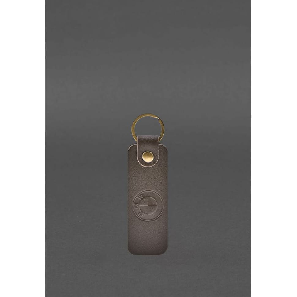 Кожаный брелок для Авто BMW темно-коричневый краст