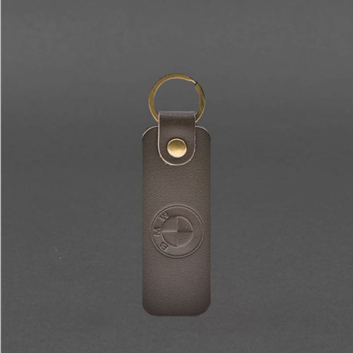 Шкіряний брелок для Авто Ford темно-коричневий краст