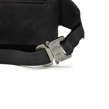 Leather belt bag, banana RA-8136-3md TARWA black crazy