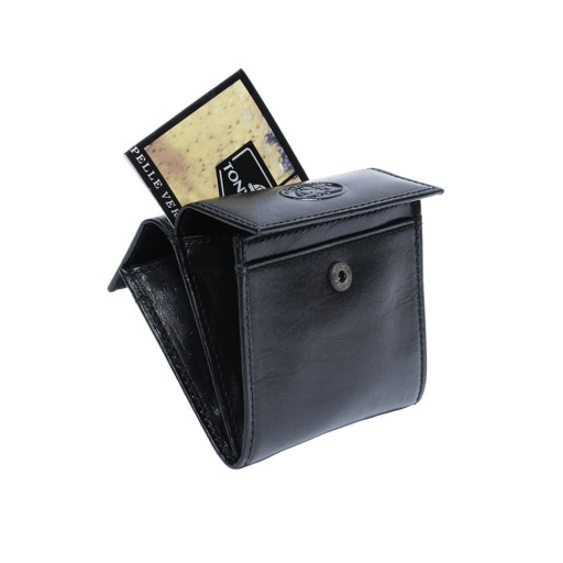 Монетниця шкіряна Italico 1642 чорний