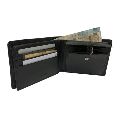 Leather wallet New Rainbow 533 nero black