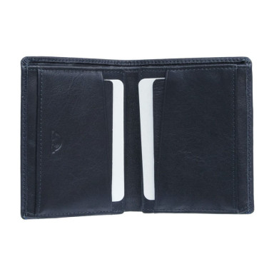 Leather wallet Newcontatto 3603 navy blue