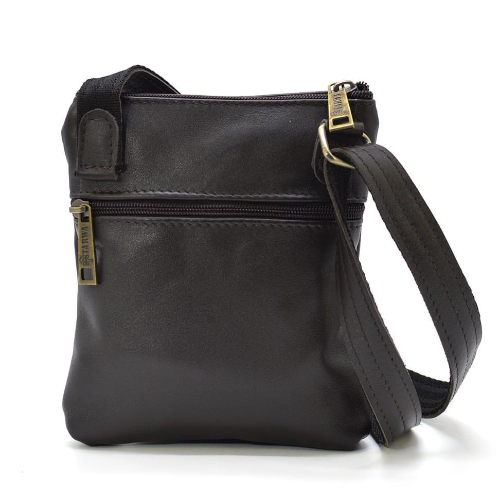 Mens leather shoulder bag TARWA GC-1342-2-3md brown