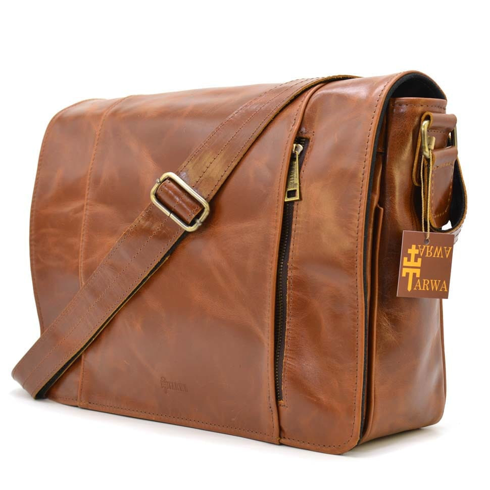 Men's messenger bag made of genuine leather CQ-7338-3md brand TARWA